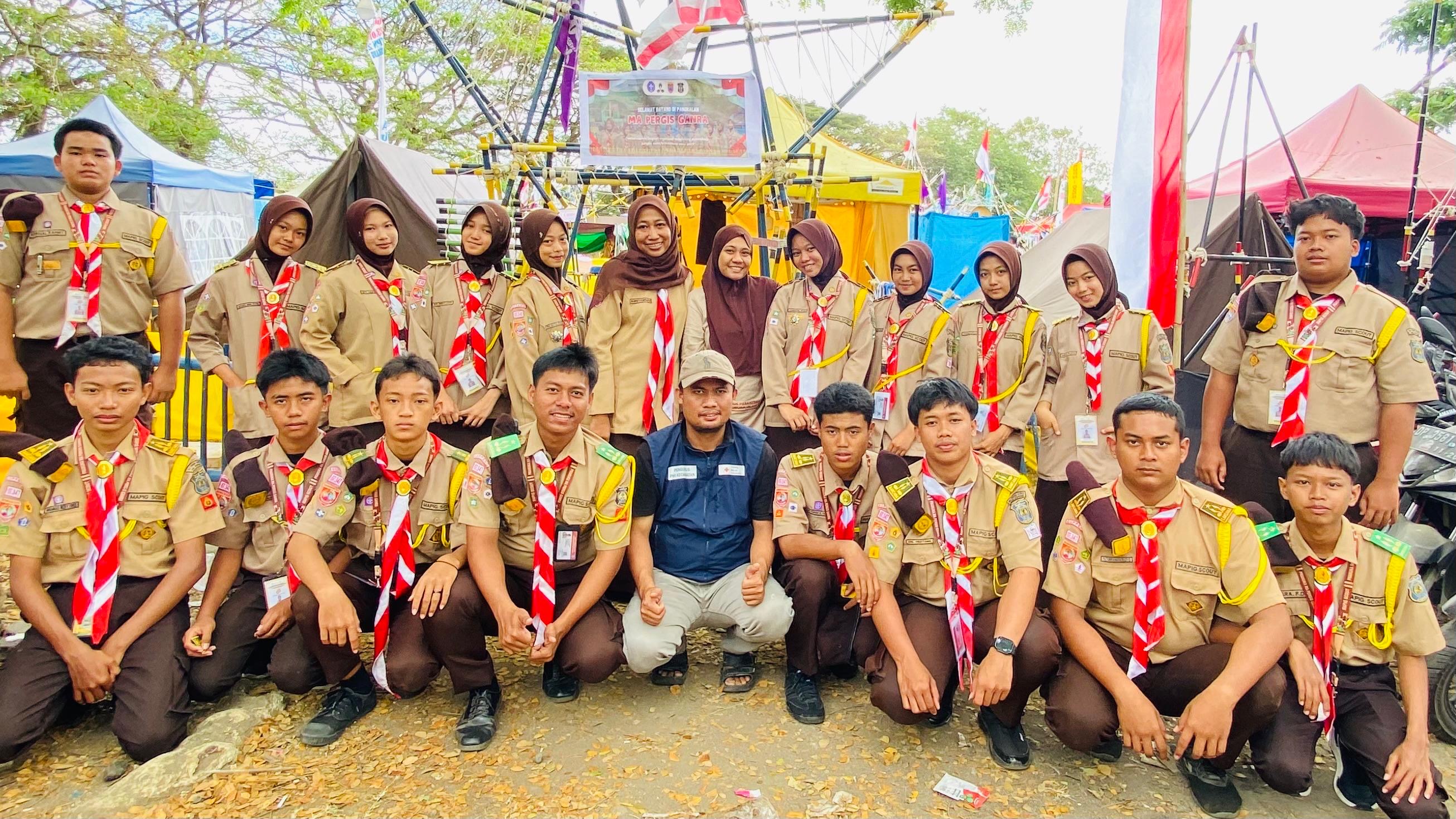 MA Pergis Ganra Ikuti Perkemahan Hari Pramuka ke-65 Tingkat Kabupaten Tahun 2026